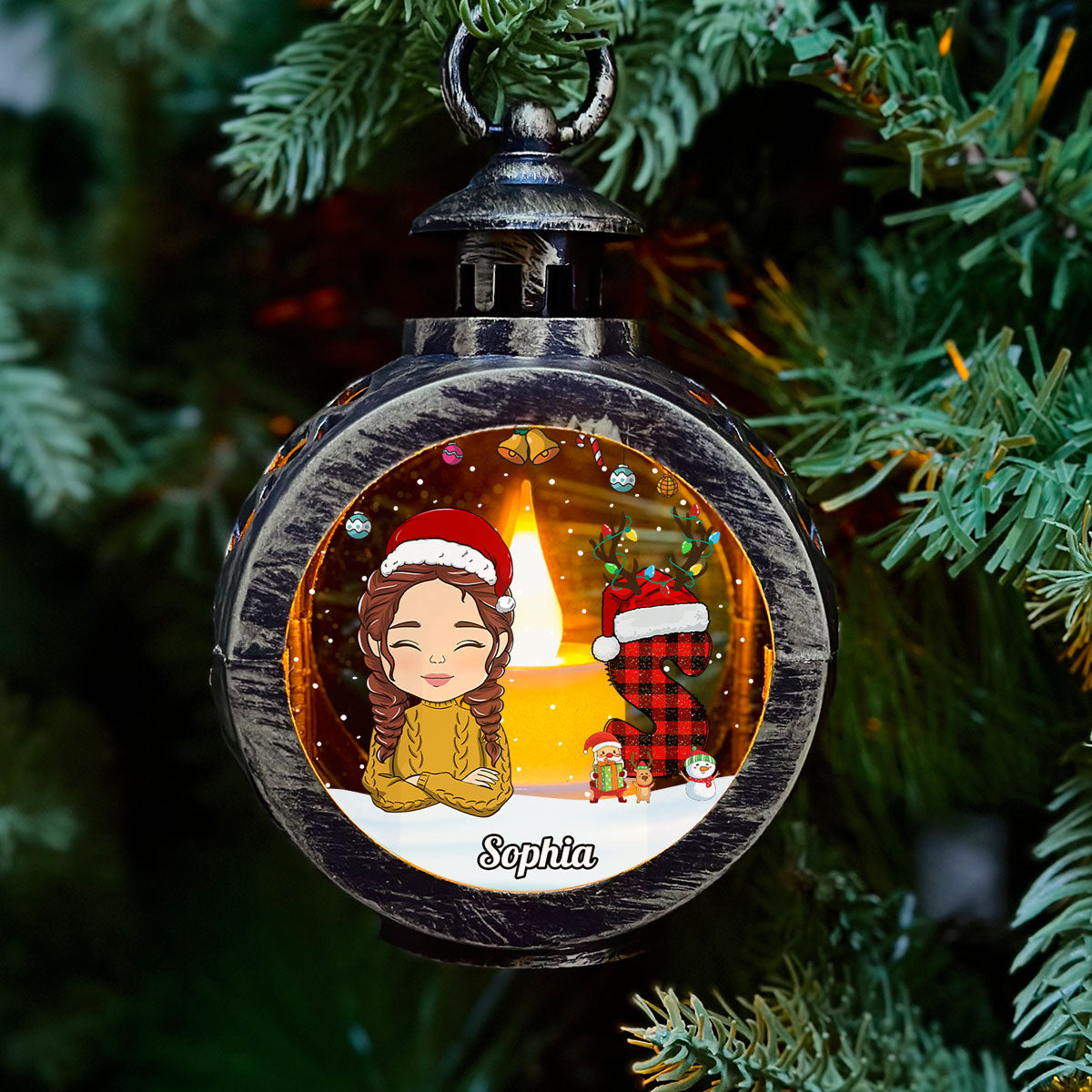 Our Family - Personalized Custom Christmas Lantern