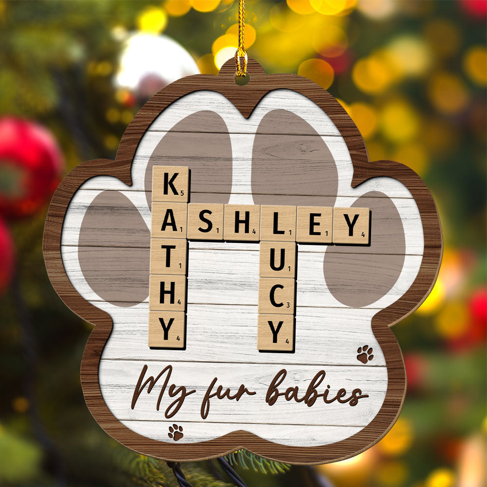 My Pet Is My Happy Place - Personalized Custom Wood Ornament