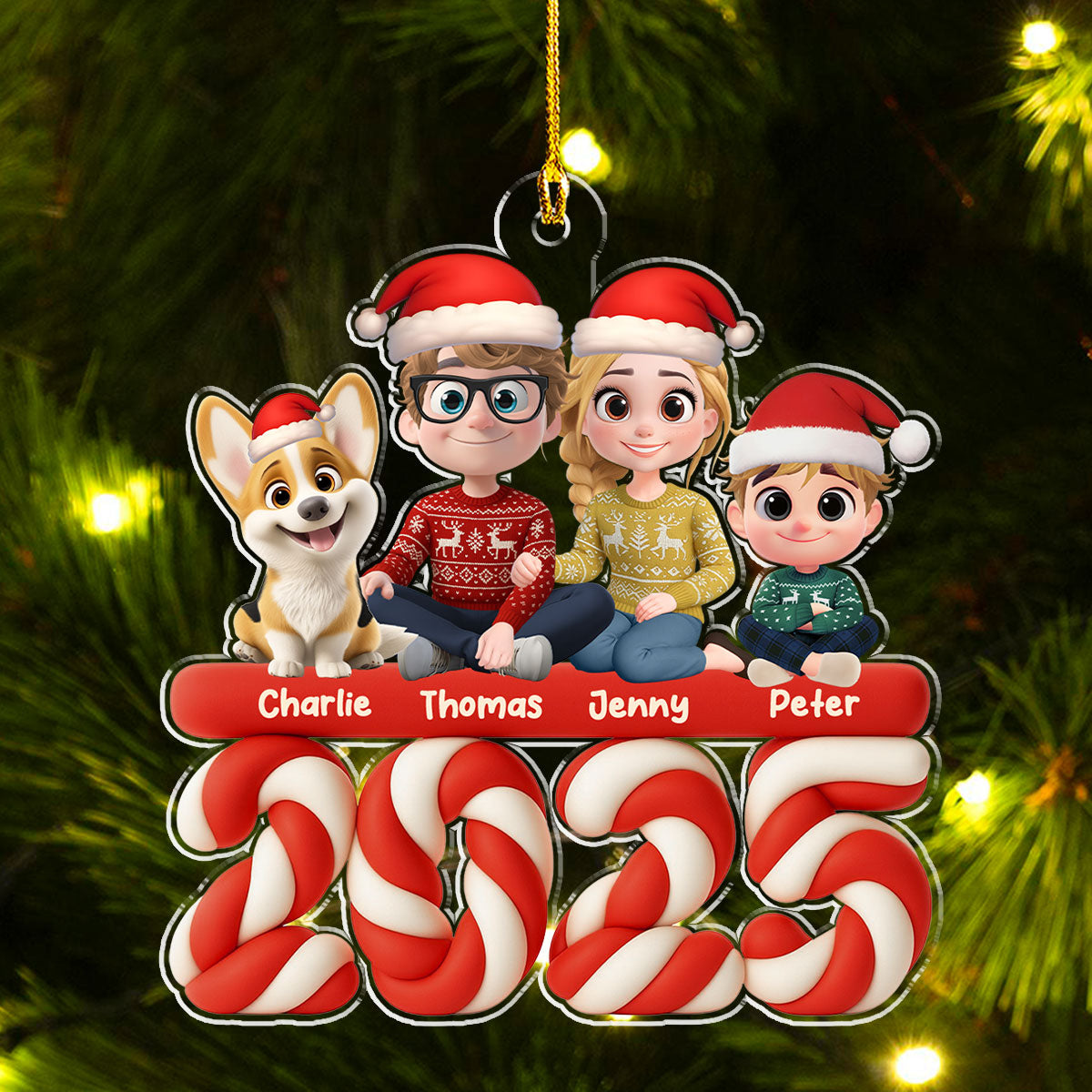 Family Marshamallow - Personalized Custom Acrylic Ornament