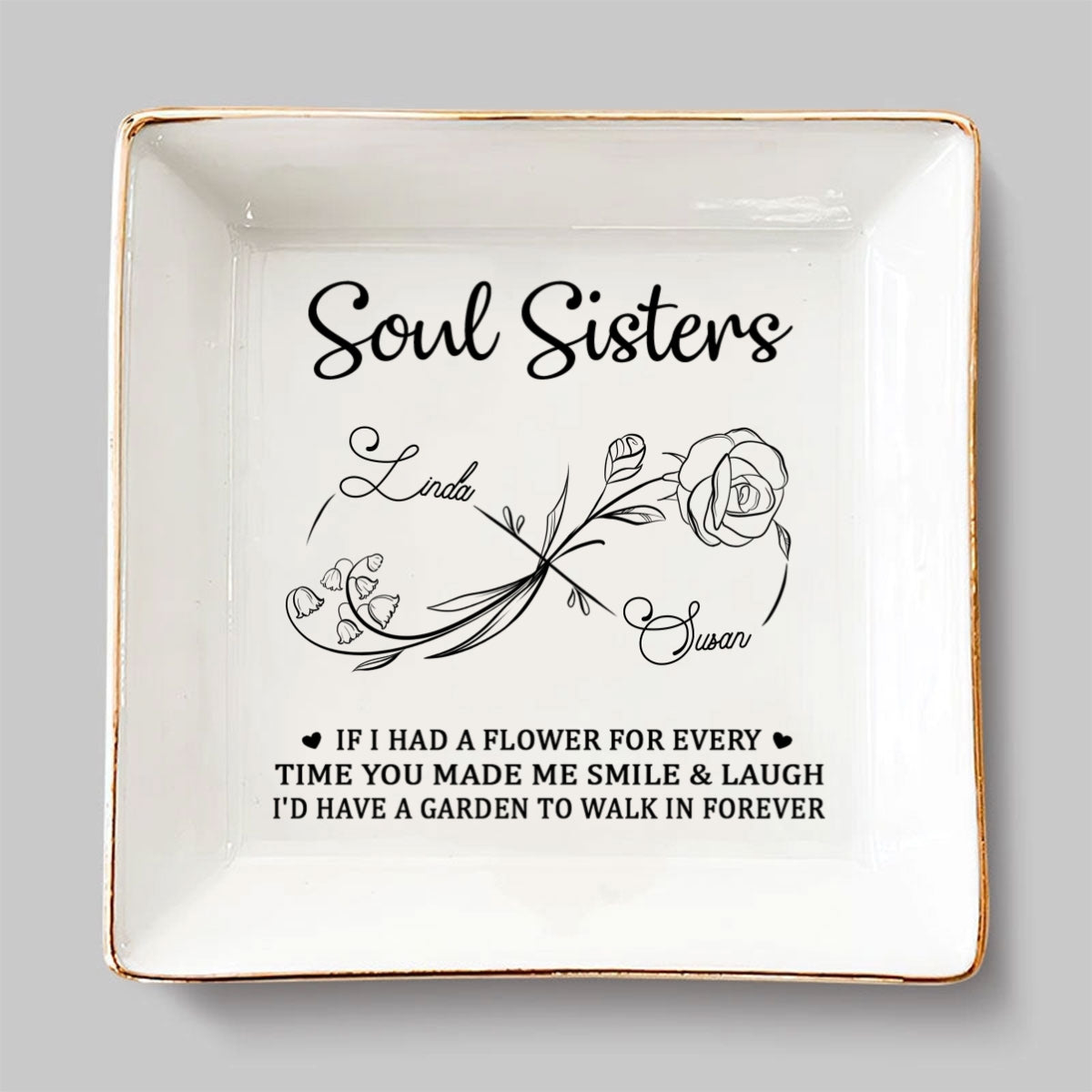 Soul Sister - Personalized Custom Jewelry Dish