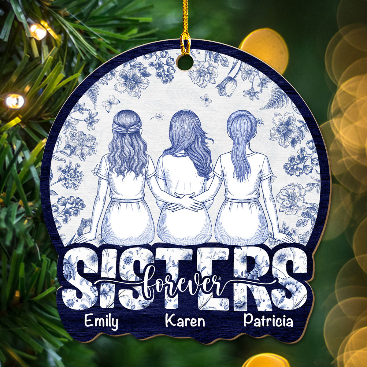 Best Bestie Forever - Personalized Custom Wood Ornament