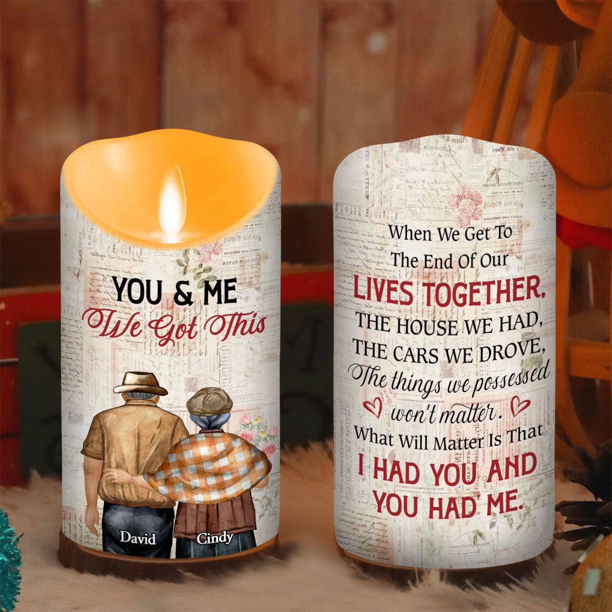 Lavender Candle - Personalized Custom LED Candle