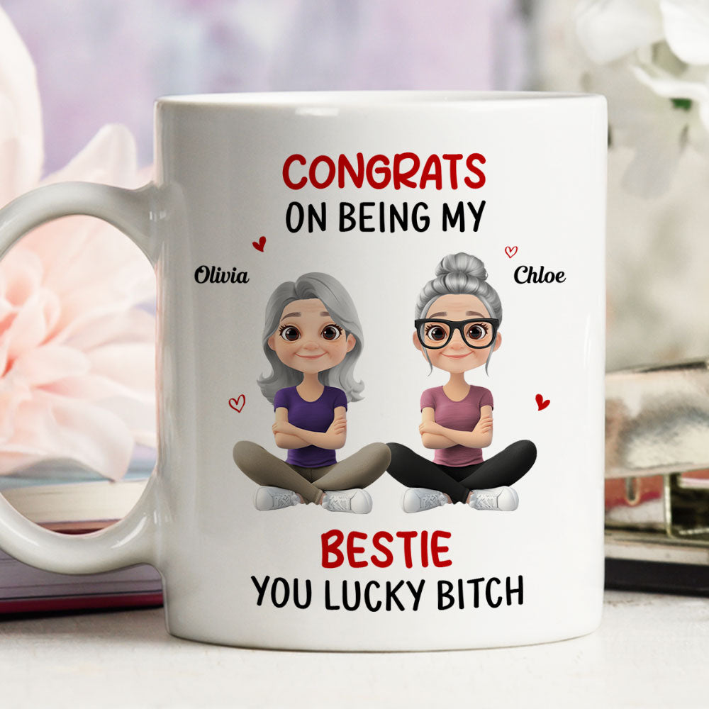 Congrats My Bestie - Personalized Custom Coffee Mug