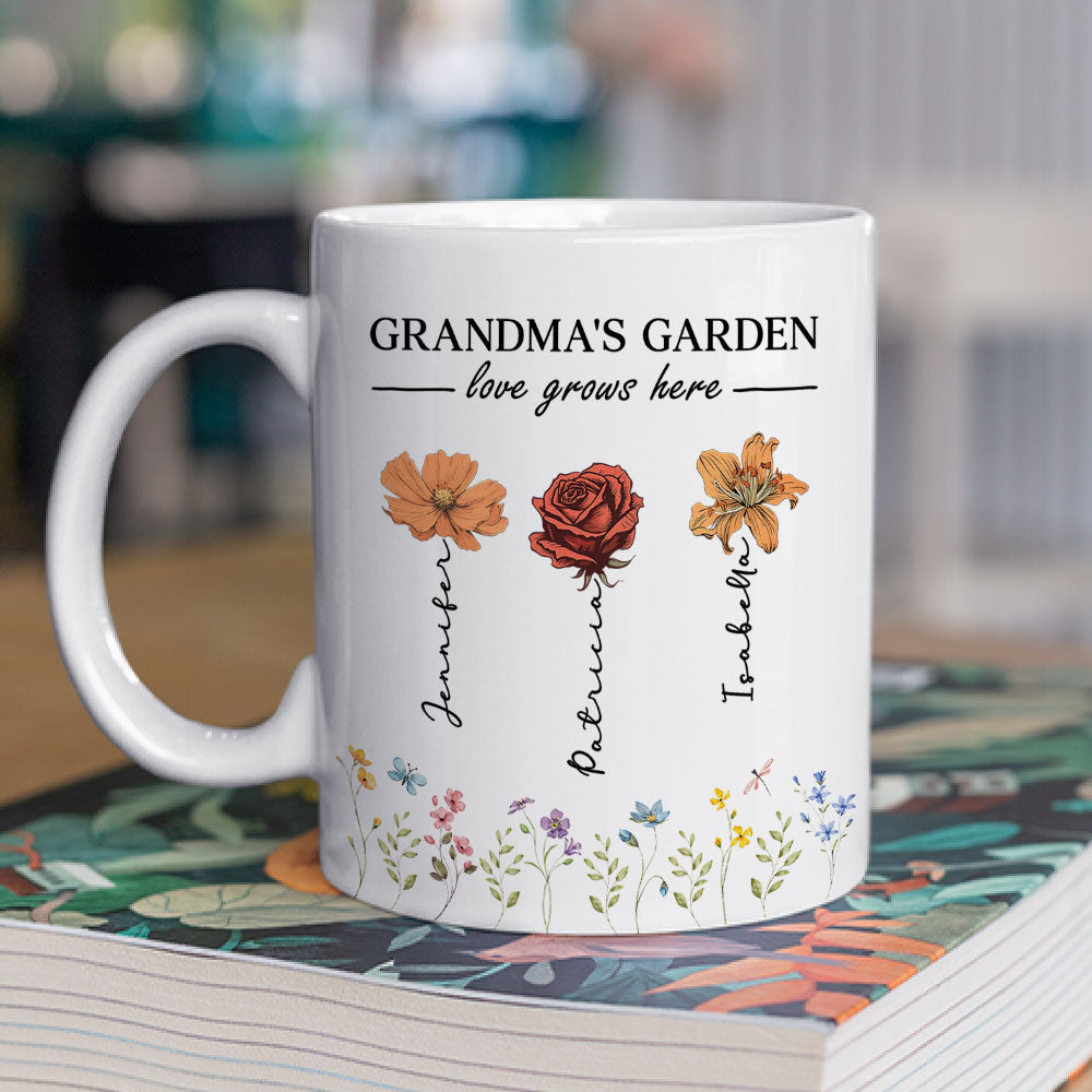 Love Grows Here - Personalized Custom Coffee Mug
