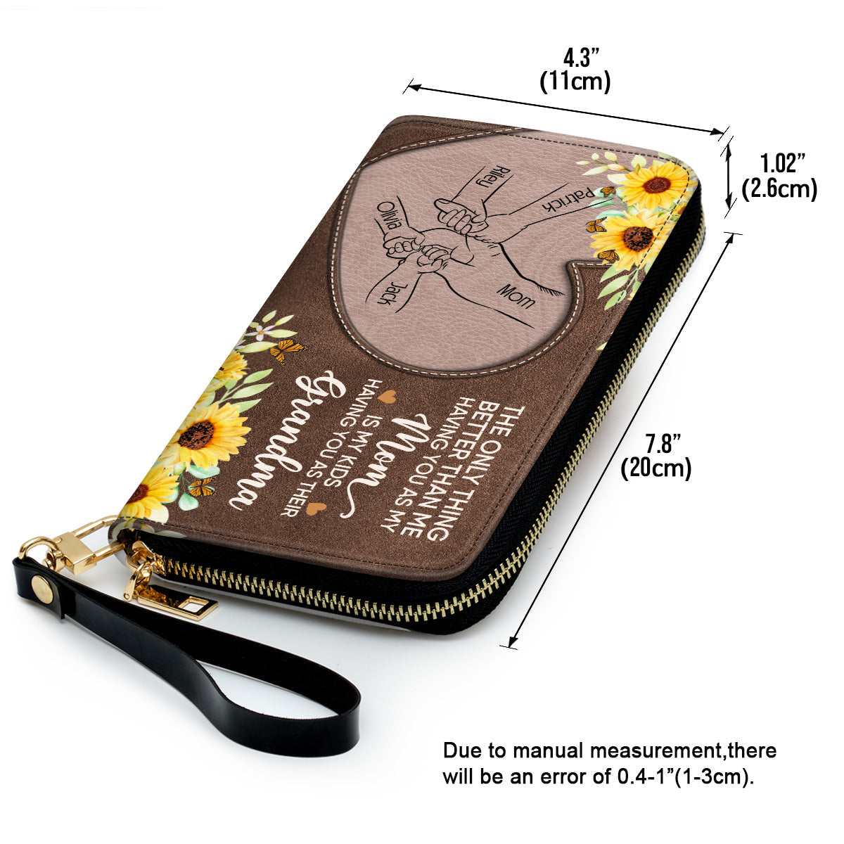 Having You As A Mom - Personalized Custom Leather Wallet