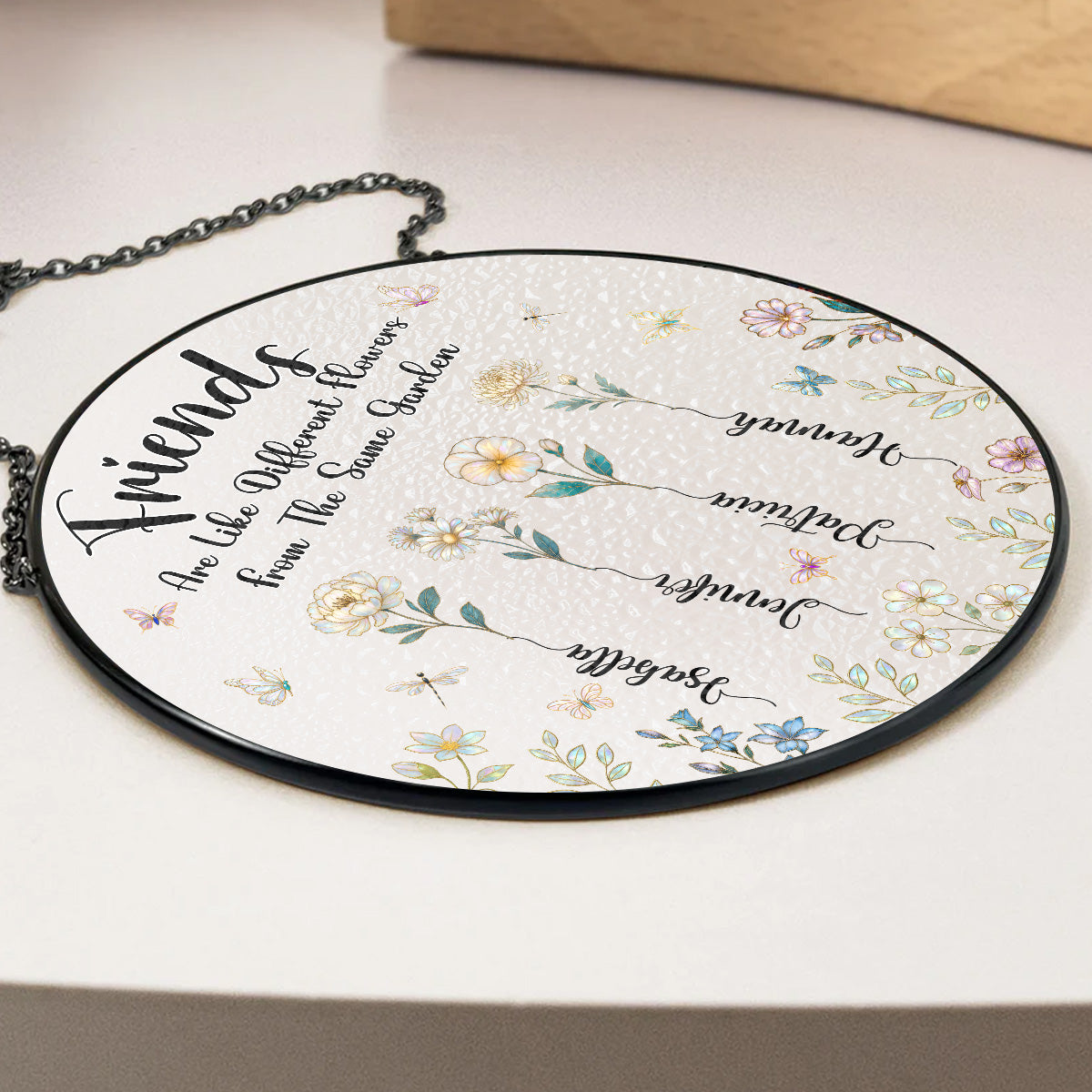 The Garden Of Besties - Personalized Custom Window Hanging Suncatcher