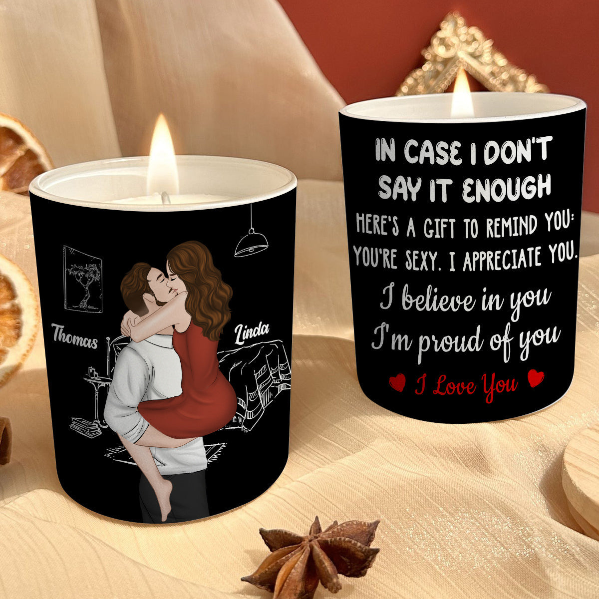 I Am Proud Of You - Personalized Custom Candle