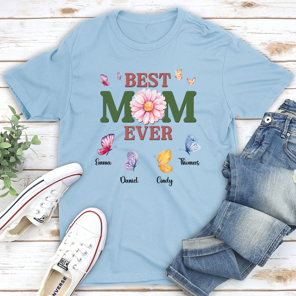 A Mom Blooms Like A Butterfly - Personalized Custom Shirt