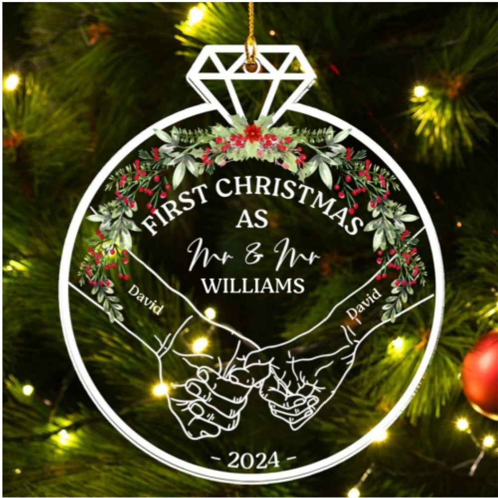 Our First Christmas 2024 - Personalized Custom Acrylic Ornament