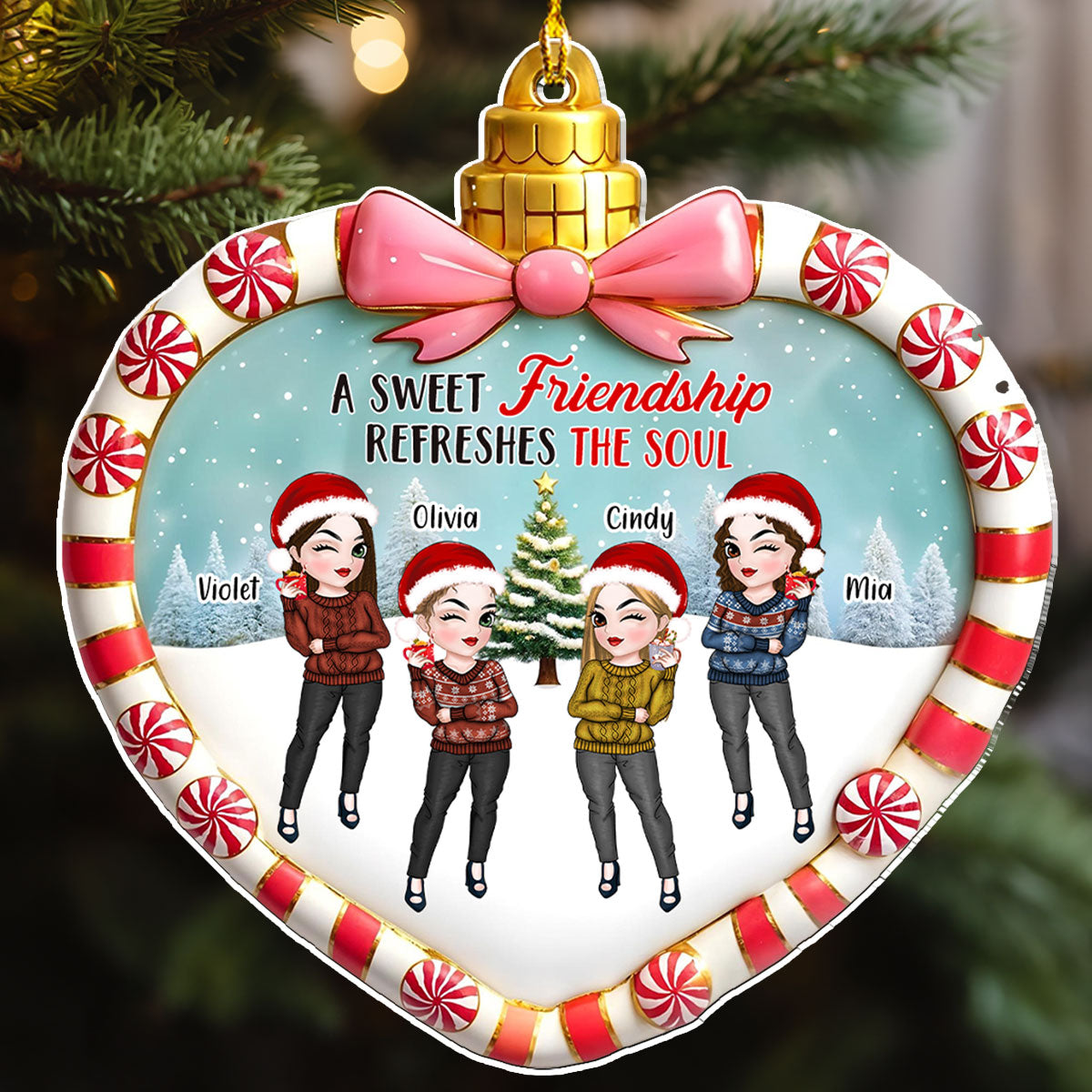 Sweet Friends - Personalized Custom Acrylic Ornament
