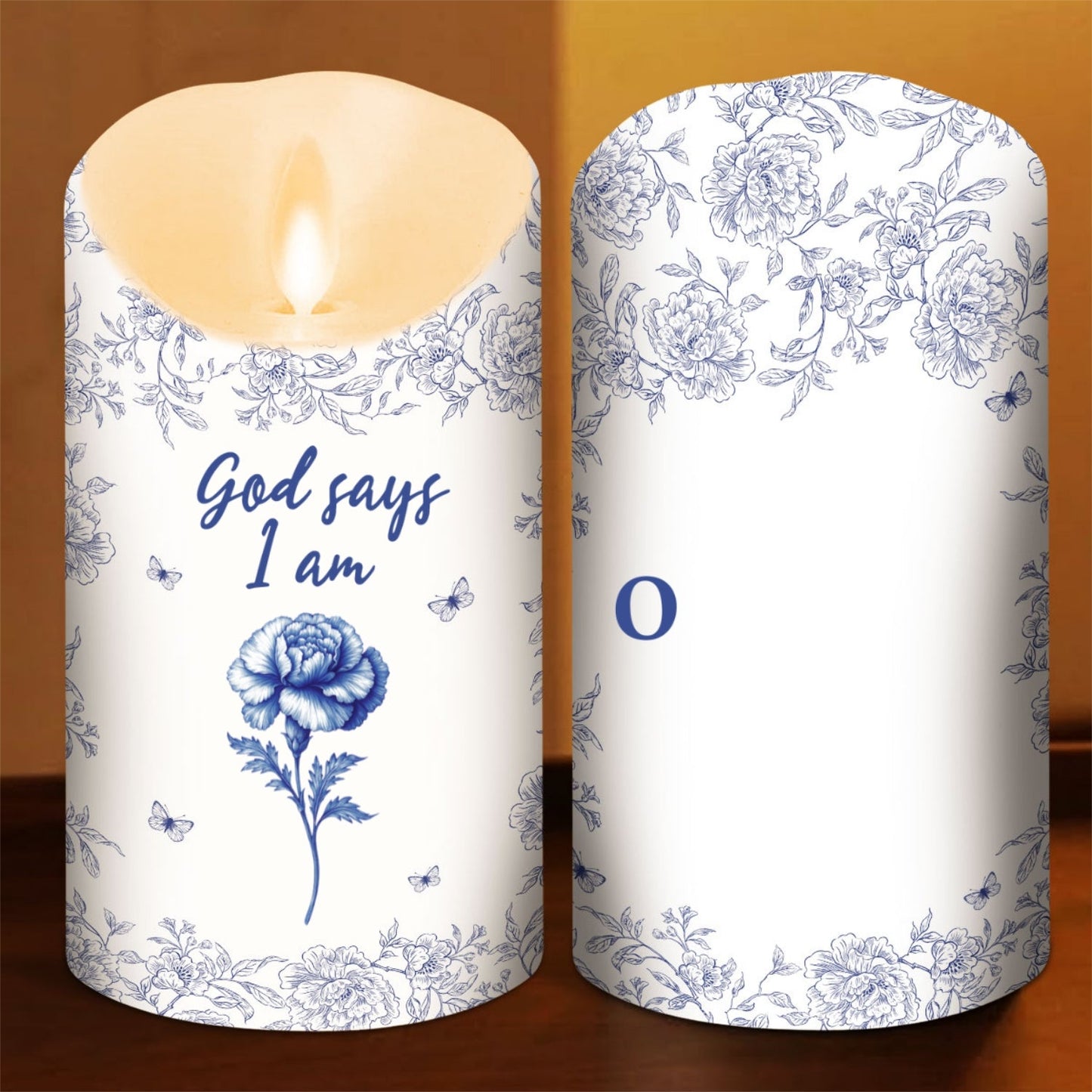 God Says I Am - Personalized Custom LED Candle