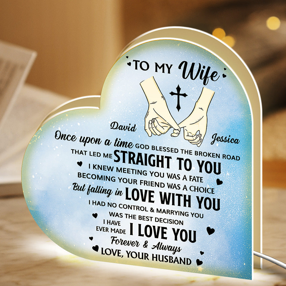 God Blessed Broken Road - Personalized Custom Light Box