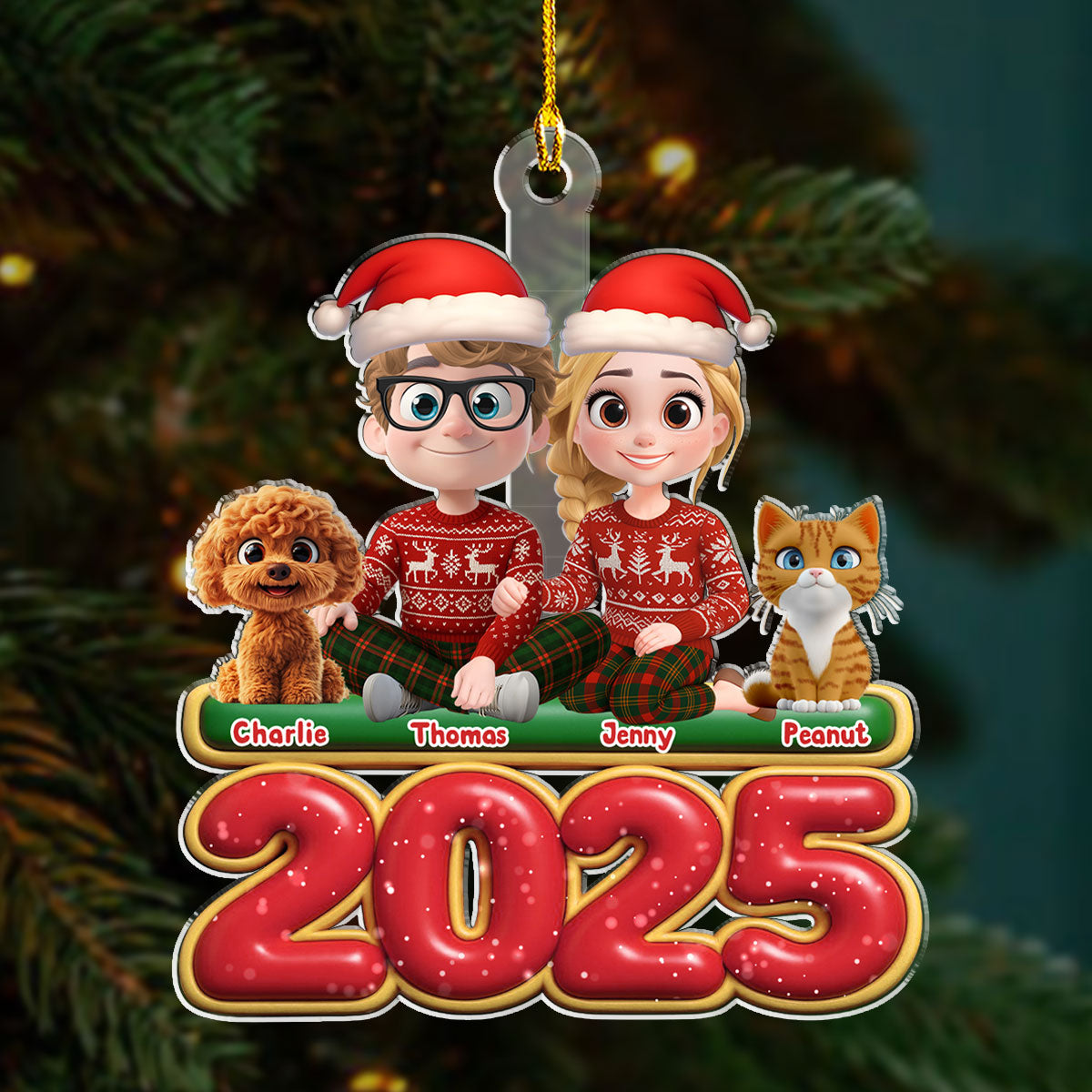 We And Our Pet - Personalized Custom Acrylic Ornament