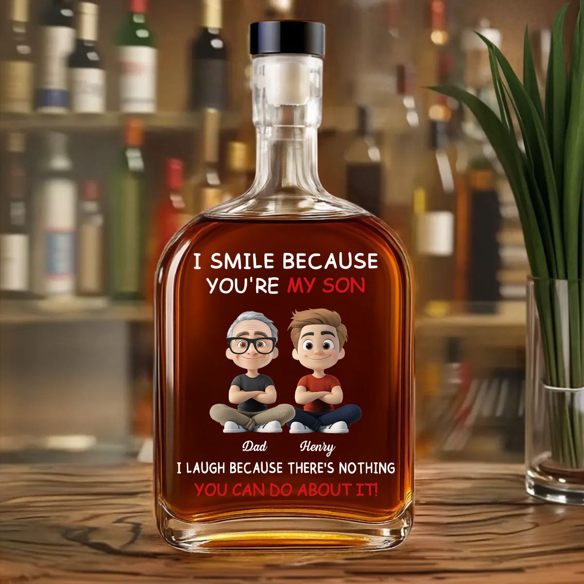 For Son - Personalized Custom Spirits Decanter