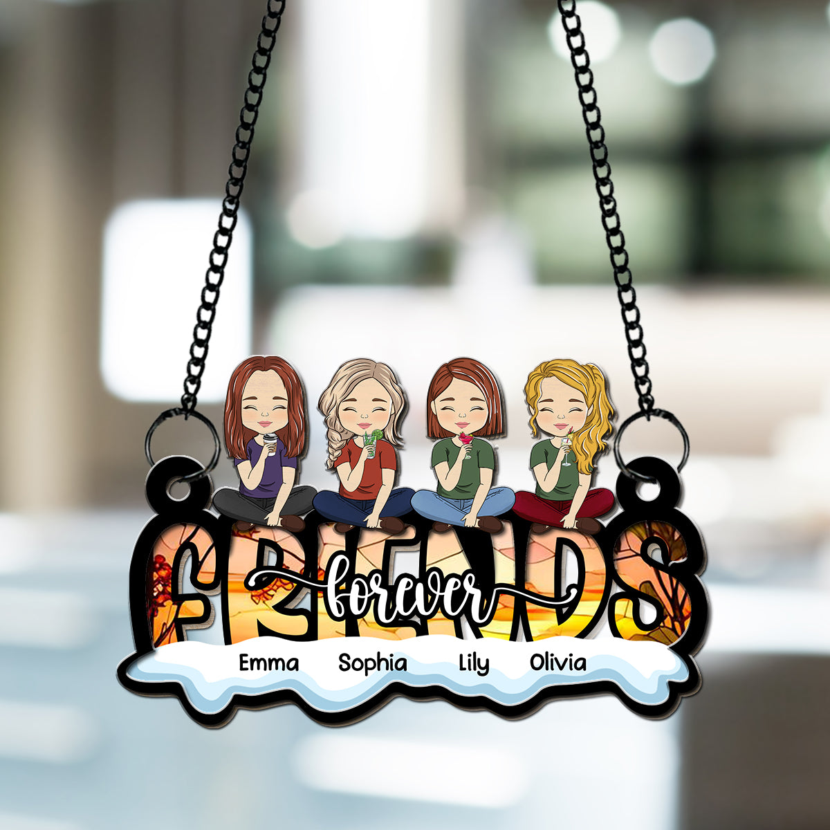 You Are My Bestie Forever - Personalized Custom Suncatcher