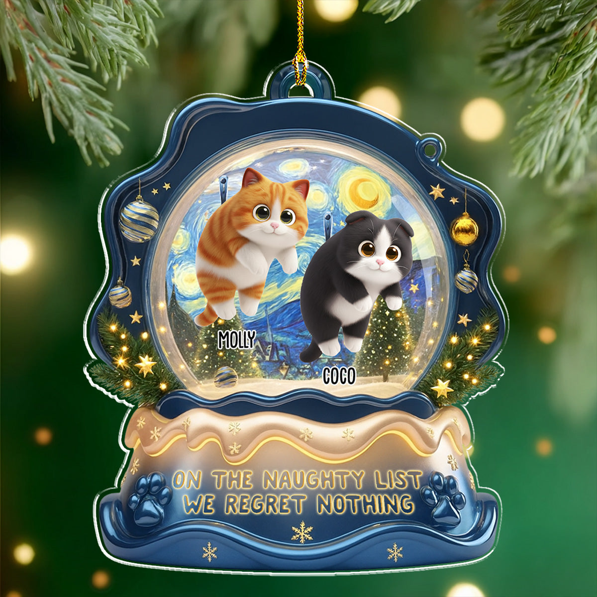Cat Edition - Personalized Custom Acrylic Ornament 