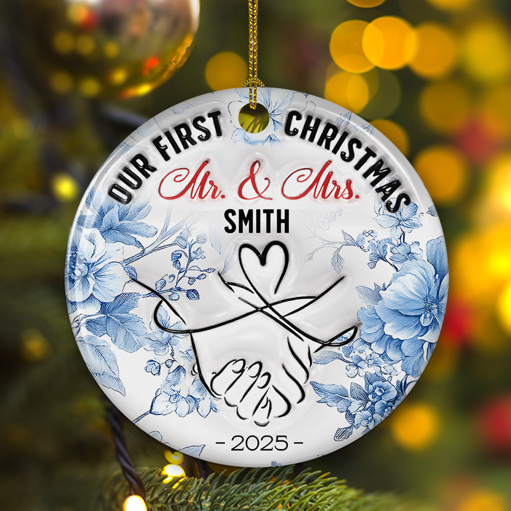 Always Close At Heart - Personalized Custom 3D Inflated Effect Ceramic Ornament