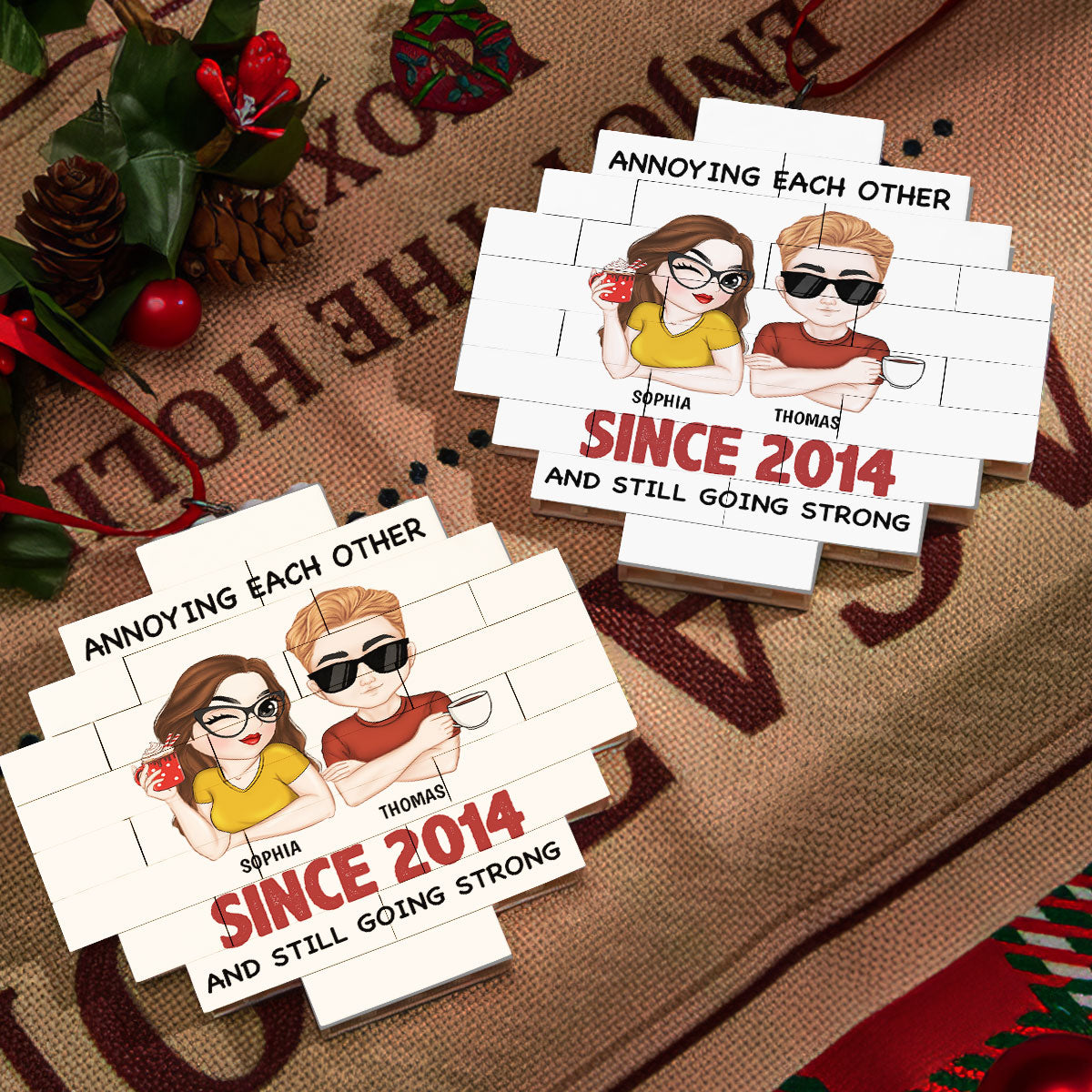 Only You - Personalized Custom Puzzle Ornament