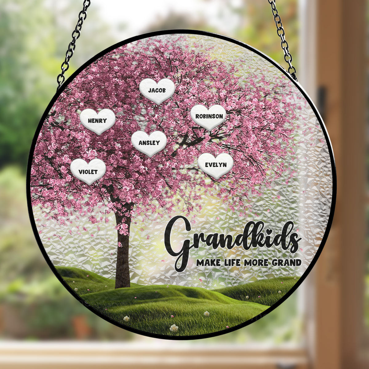 Grandma Life - Personalized Custom Window Hanging Suncatcher