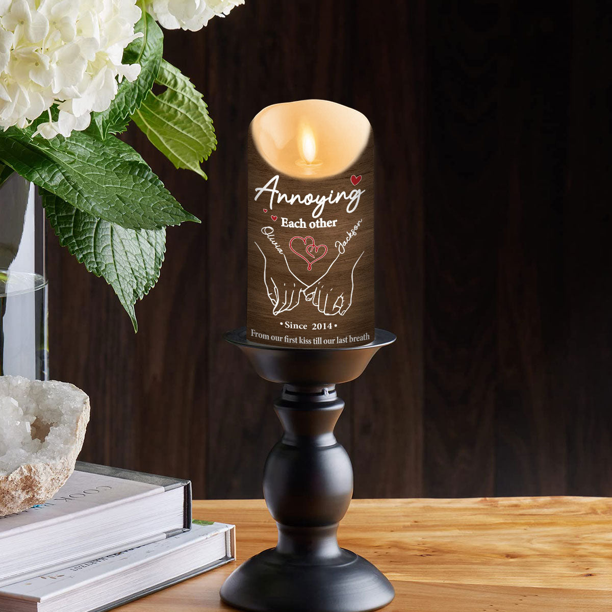 Annoying Each Other - Personalized Custom LED Candle