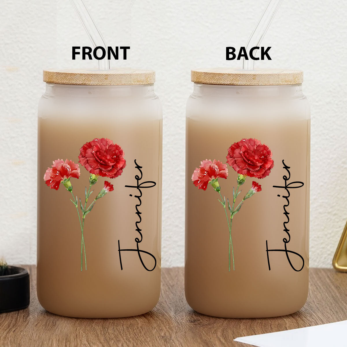 Live Bloom Wildly - Personalized Custom Glass Can