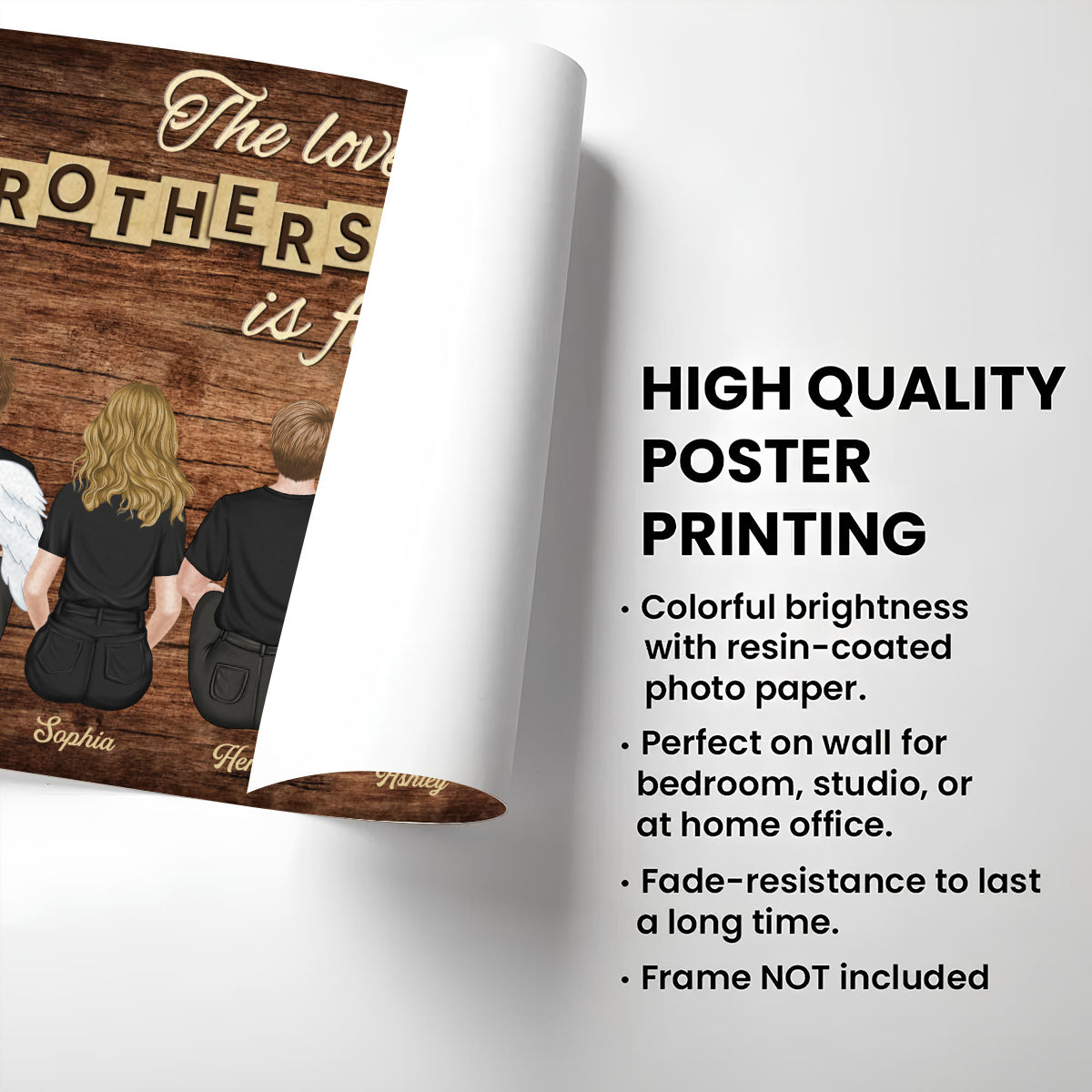 Brothers & Sisters Forever Version 3 - Personalized Custom Poster