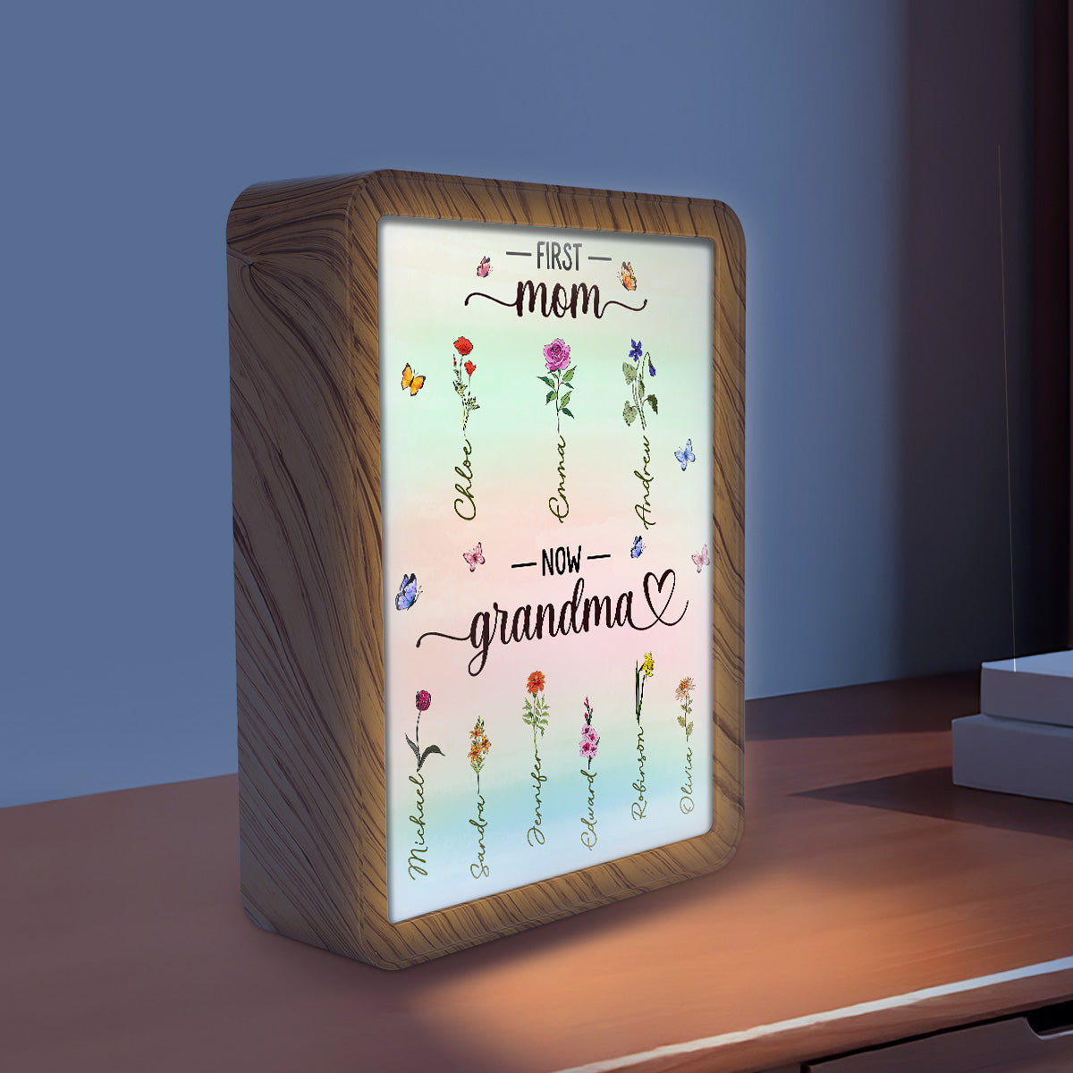 First Mom Now Grandma - Personalized Custom Magic Mirror