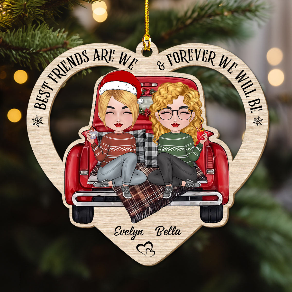 Sister Are We - Personalized Custom Wood Ornament