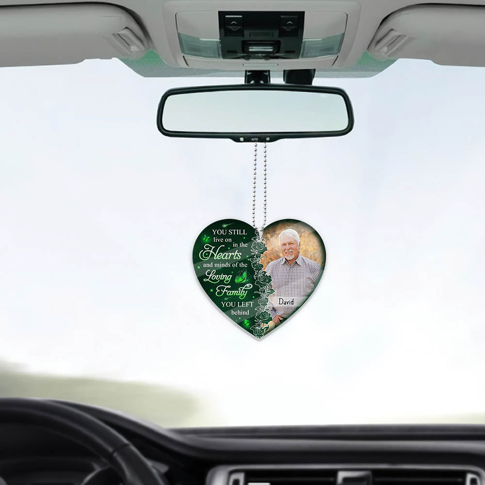Hearts And Minds - Personalized Custom Photo Car Ornament - Photo memorial