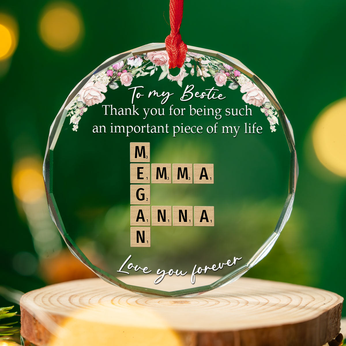 Friends Make Everything Easier  - Personalized Custom Glass Ornament