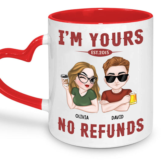 No Refund - Personalized Custom Heart Handle Mug