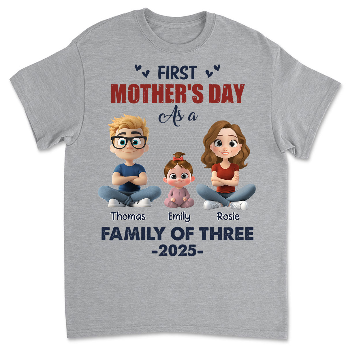 First Mother Day As A Family - Personalized Custom Shirt