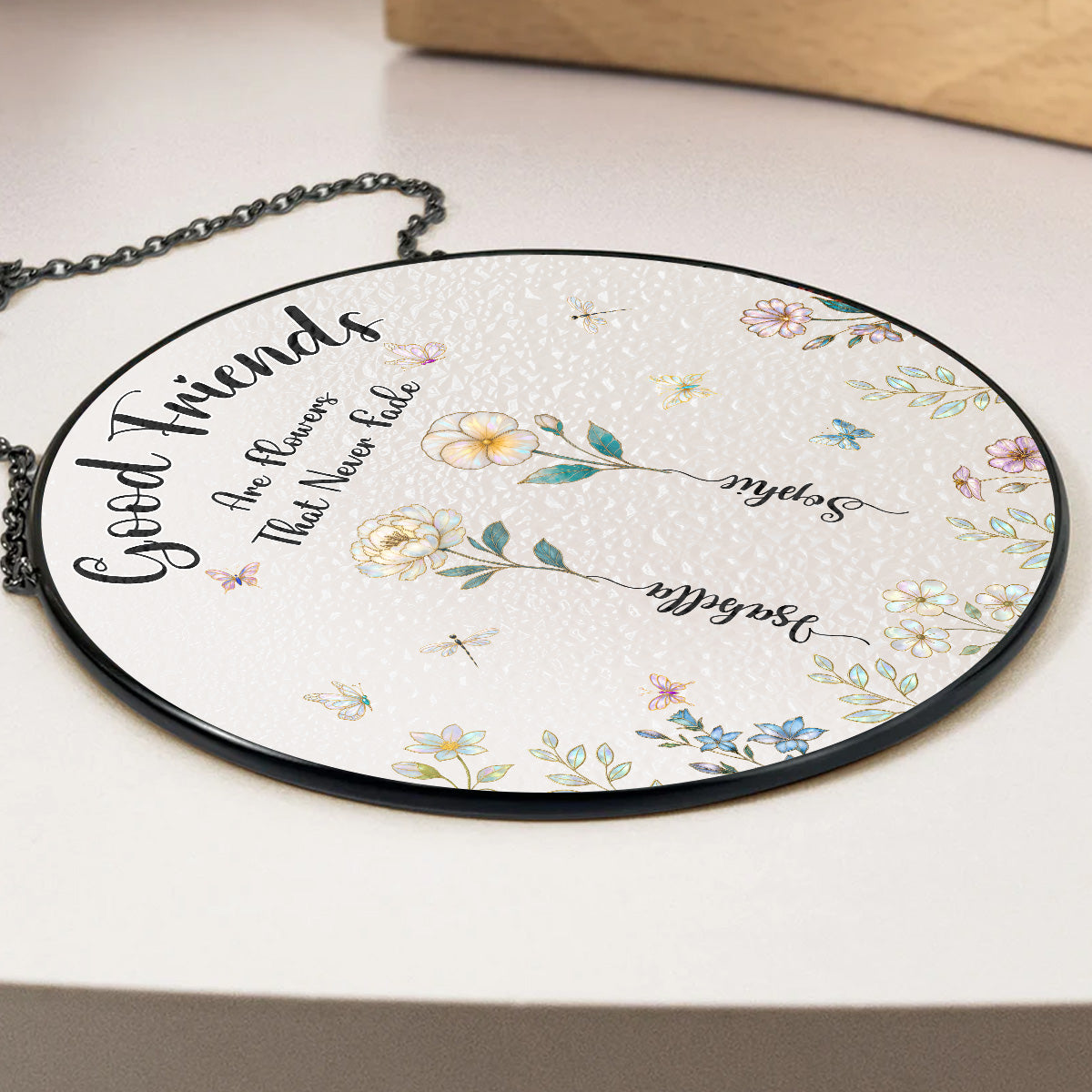 The Garden Of Besties - Personalized Custom Window Hanging Suncatcher