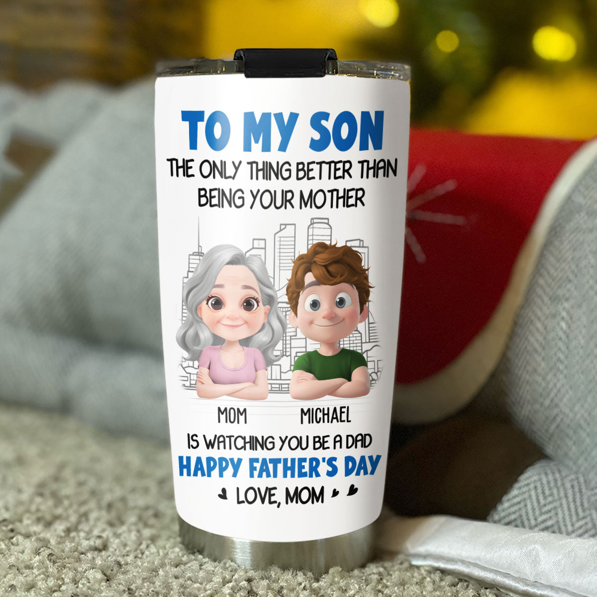 Happy Father Day My Son - Personalized Custom Tumbler