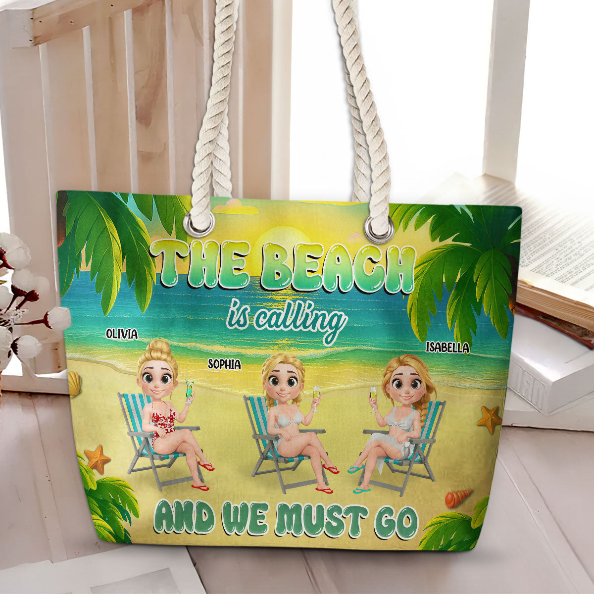 We Must Go - Personalized Custom Beach Bag