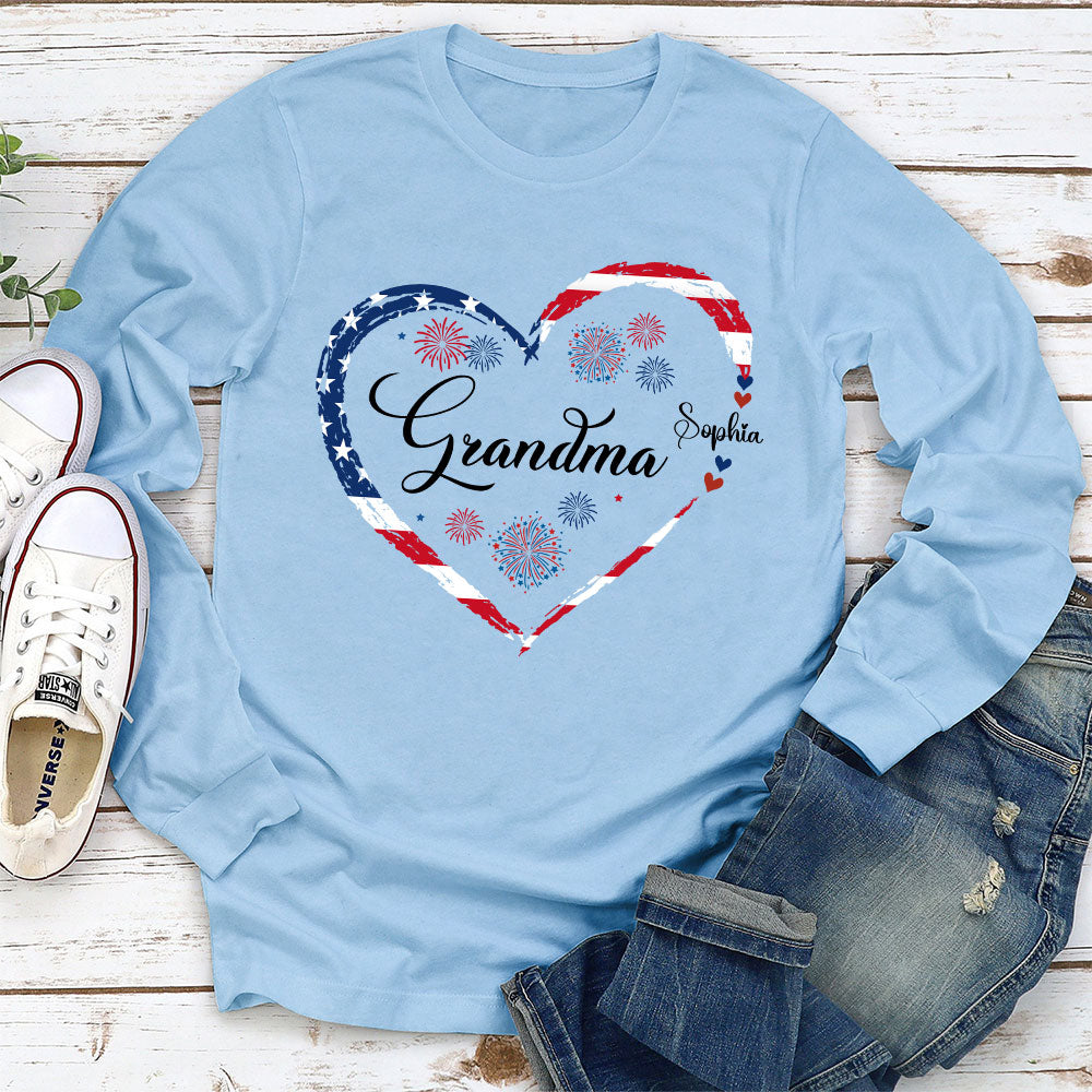 Love Being Grandma 4th Of July - Personalized Custom Shirt