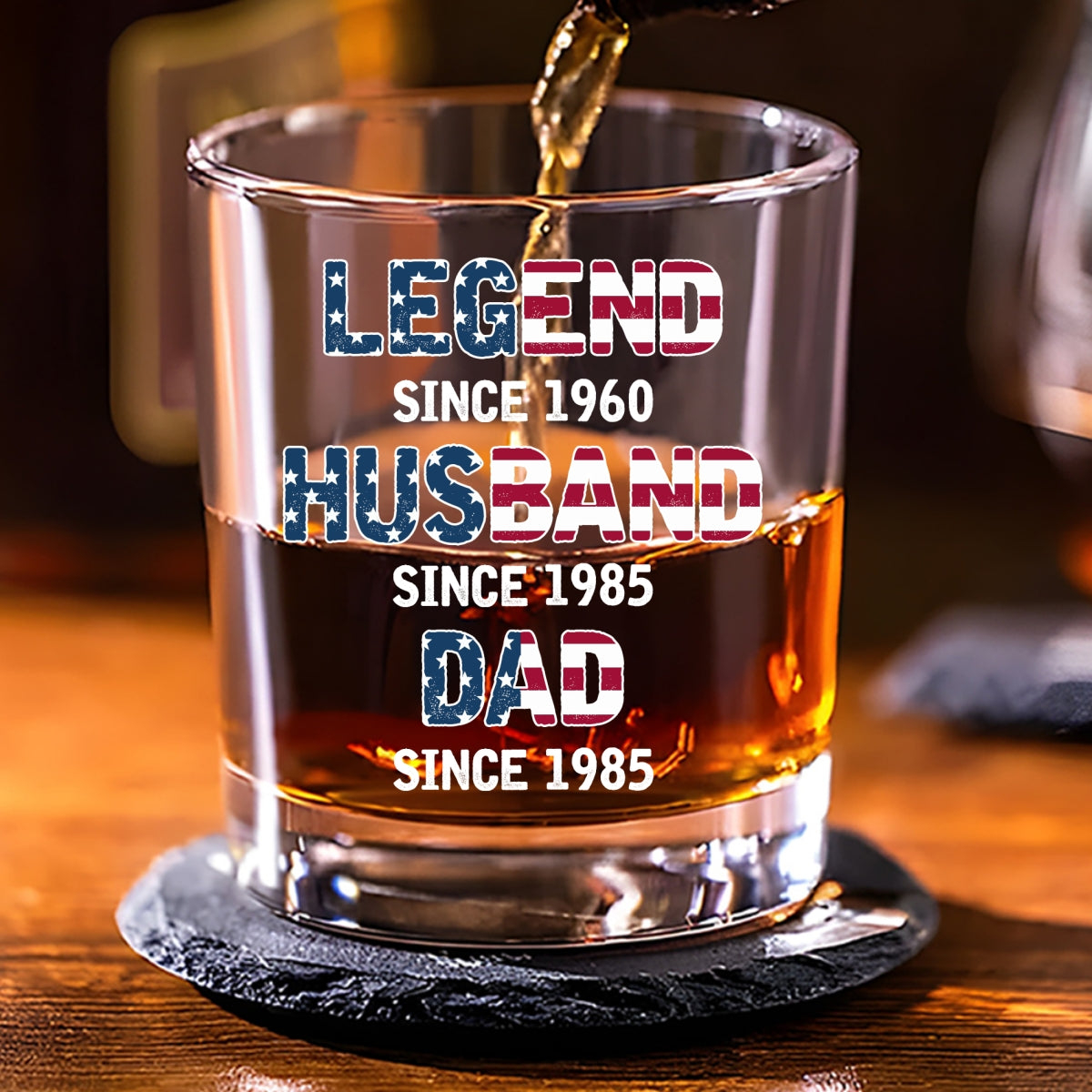 From Legend To Daddy - Personalized Custom Whiskey Glass