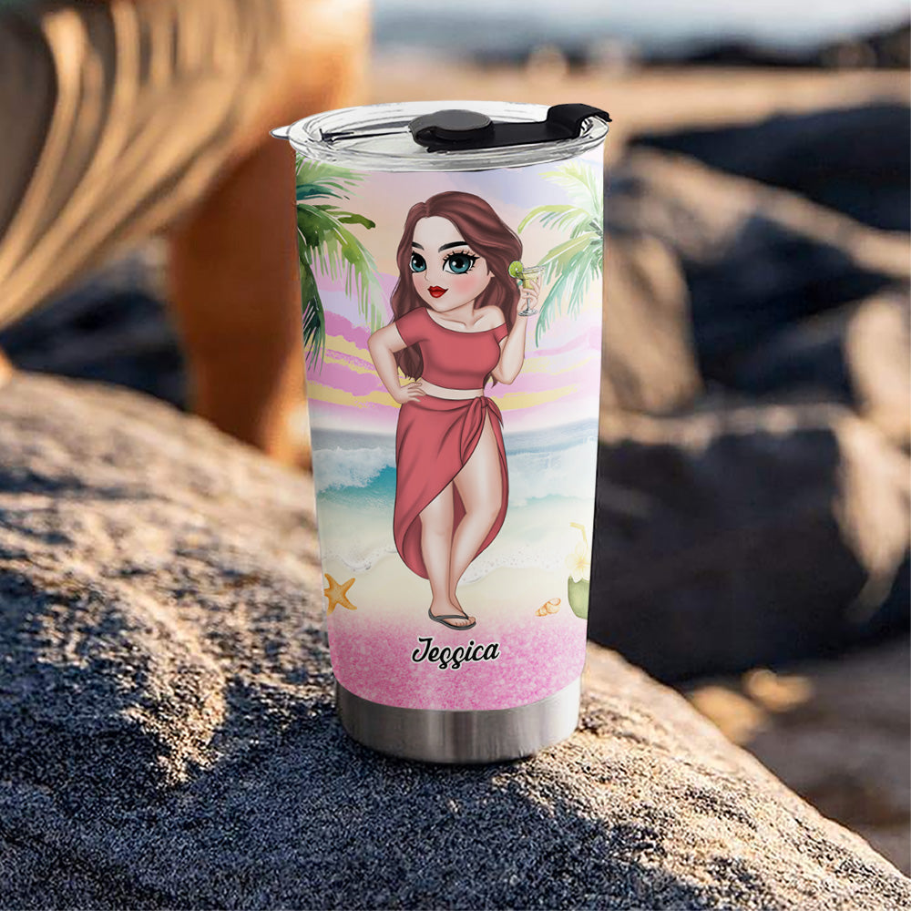 Salty Little Beach  - Personalized Custom Tumbler