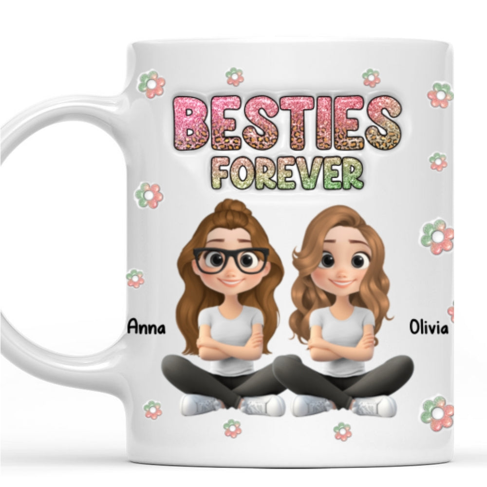 Always My Bestfriend Cartoonize - Personalized Custom 3D Inflated Effect Mug