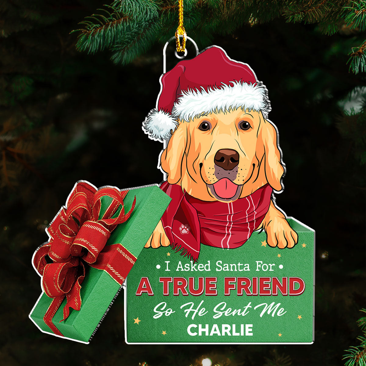 A True Friend - Personalized Custom Acrylic Ornament