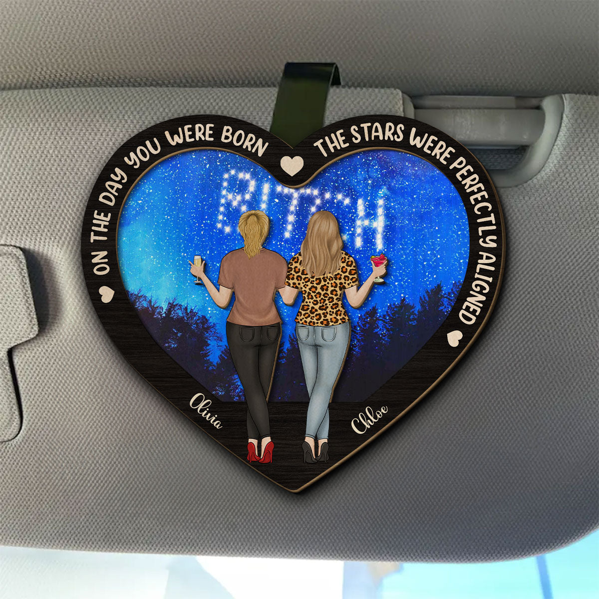 On The Day You Were Born - Personalized Custom Car Visor Clip