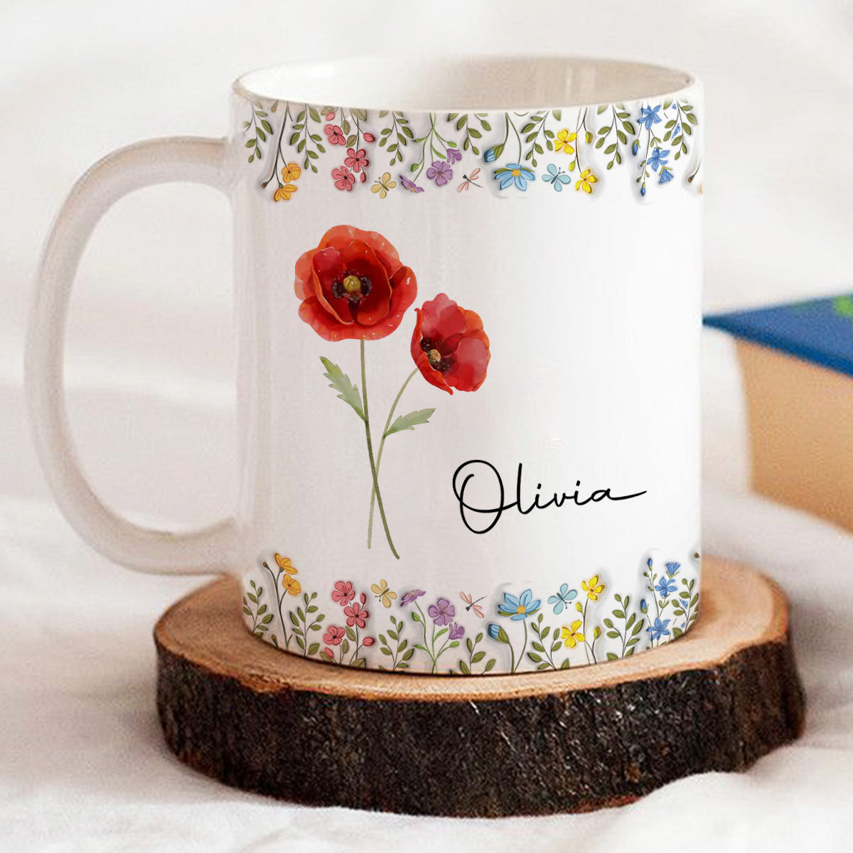 You Are The Most Beautiful Flower - Personalized Custom 3D Inflated Effect Mug