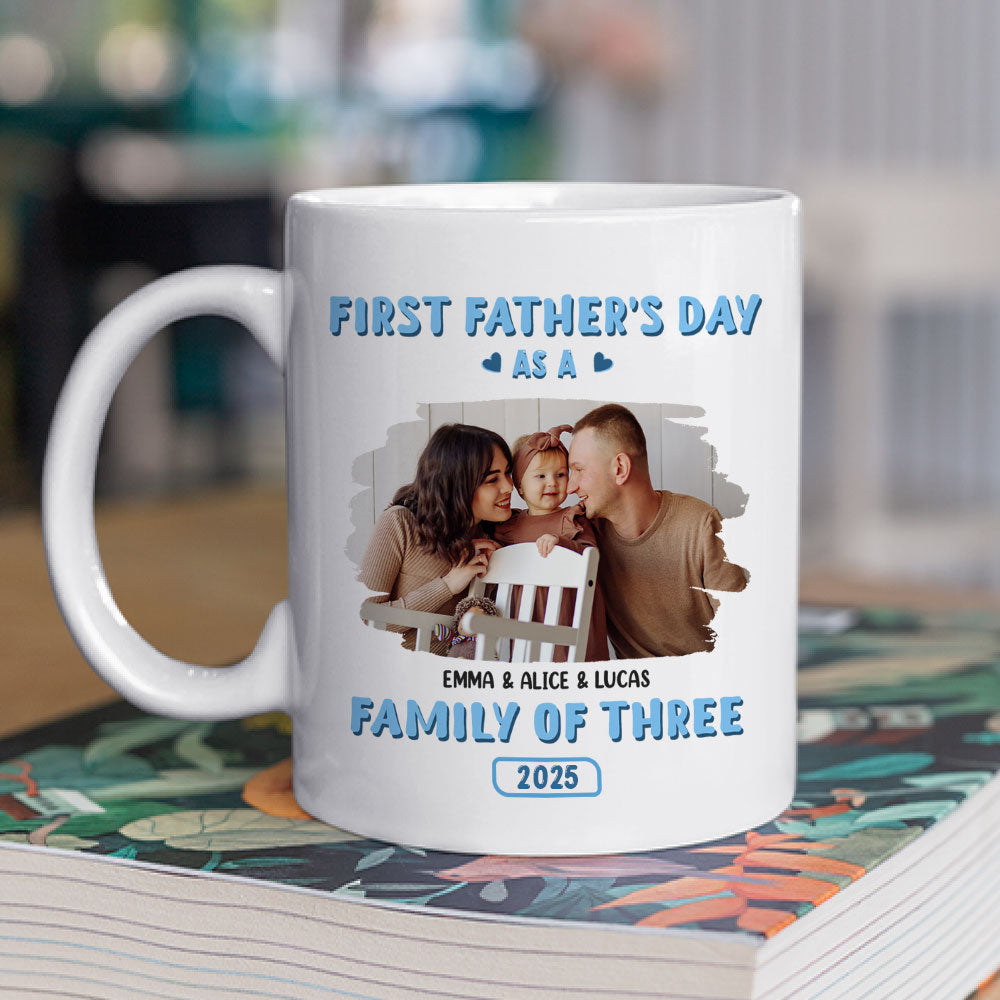First Father Day Photo - Personalized Custom Coffee Mug