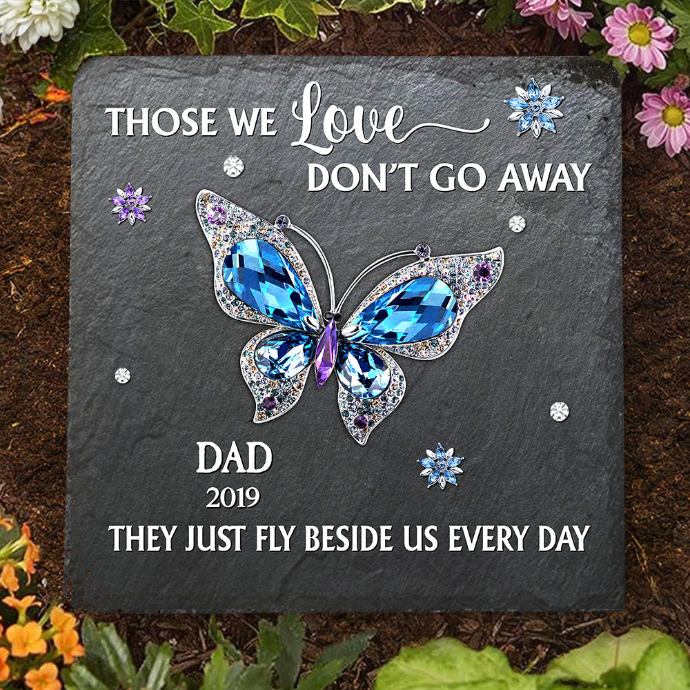 Those We Love Beside Us Every Day - Personalized Custom Square Shaped Stone