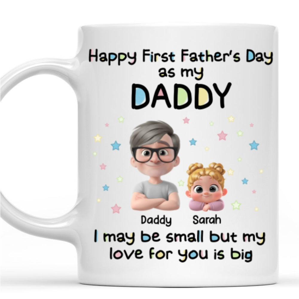 First Father Day With Baby - Personalized Custom Coffee Mug