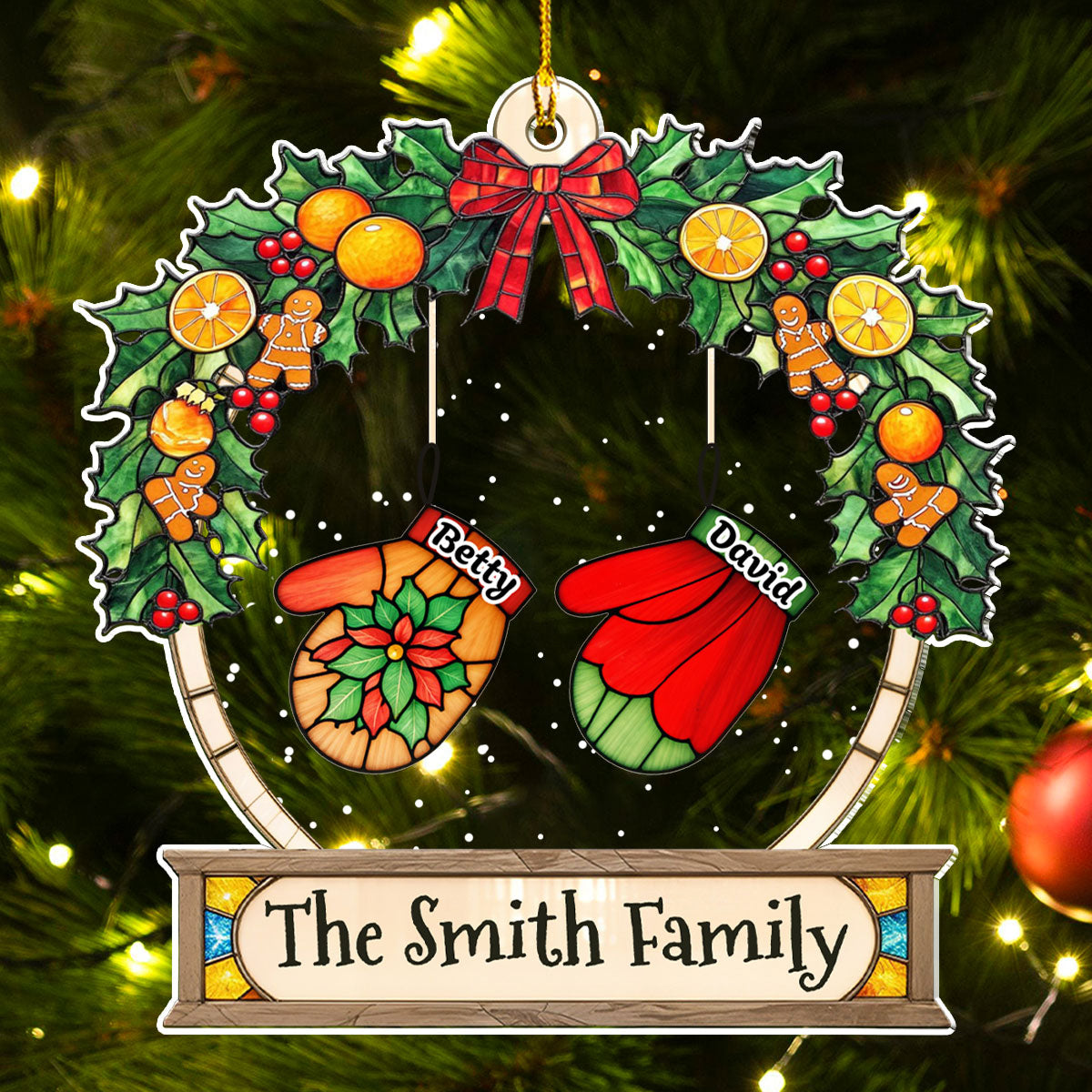 Lovely Gloves Hanging - Personalized Custom Acrylic Ornament