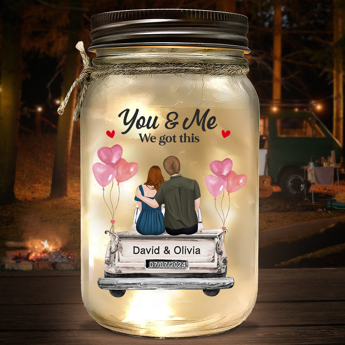 Marriage Prayer - Personalized Mason Jar Light