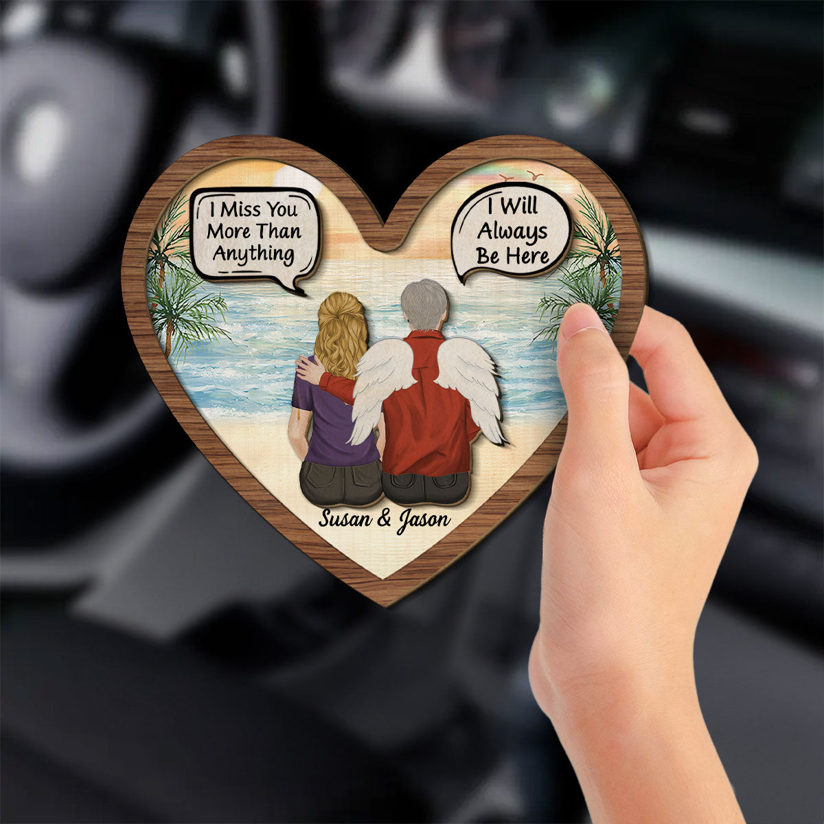 In Loving Memory I Miss You - Personalized Custom Car Visor Clip