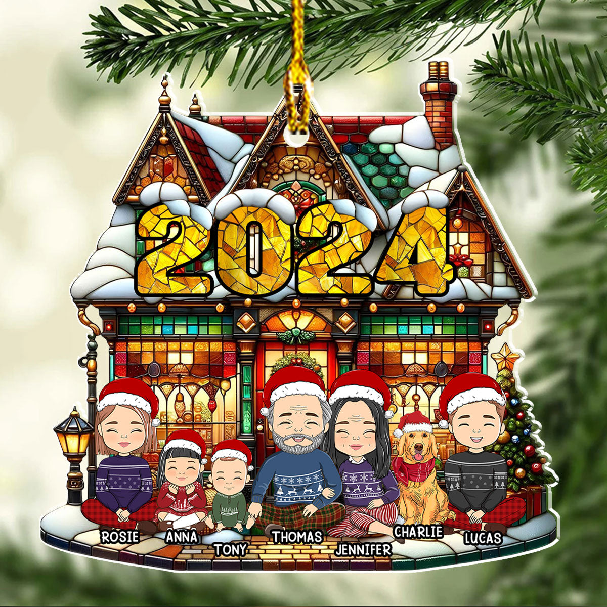 Warm Family - Personalized Custom Acrylic Ornament