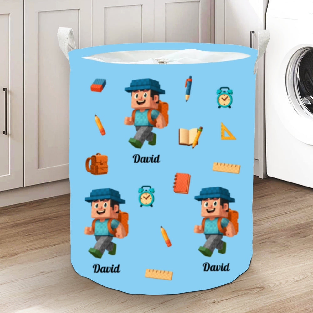 School Time - Personalized Custom Laundry Basket